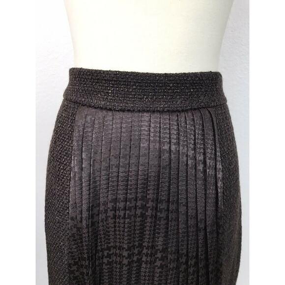 2B Rych Wool Blend Pleated Tweed Pencil Skirt - Picture 2 of 8